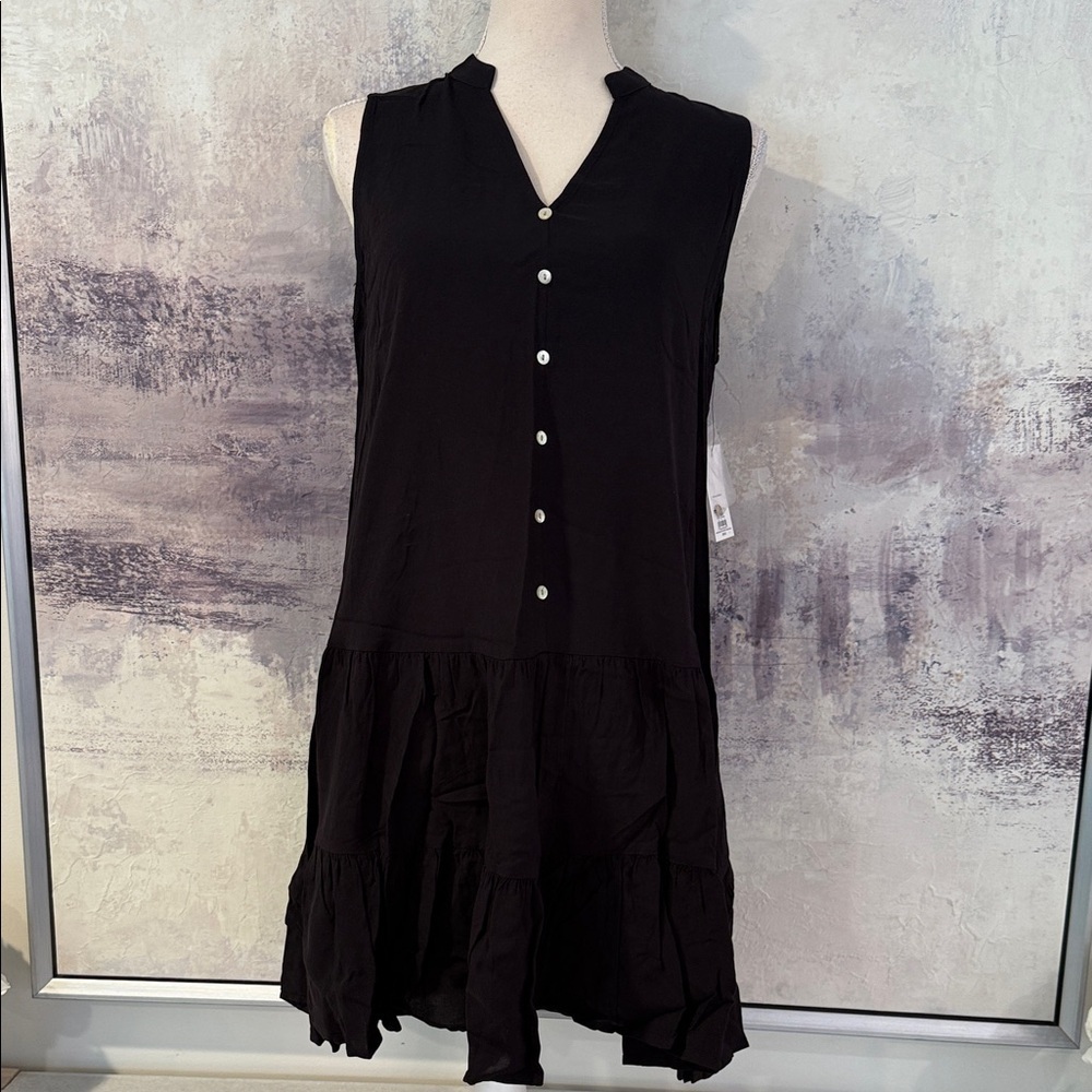 Nine West Sleeveless Black Button-Down Dress Size small NWT
